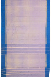 Lavender Art Silk Kanjivram Saree With Checks Design 10076311