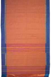 Brown Art Silk Kanjivaram Saree With Checks Design 10076312