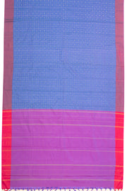  Blue Art Silk Kanjivram Saree With Checks Design 10076318