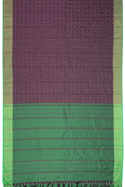  Brown Art Silk Kanjivram Saree With Checks Design 10076316