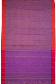 Purple Art Silk Kanjivaram Saree With Checks Design 10076319