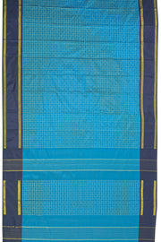 Blue Art Silk Kanjivaram Saree With Checks Design 10076327