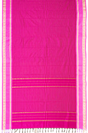 Pink Art Silk Kanjivaram Saree With Stripes Design 10076328