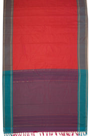 Red Art Silk Kanjivaram Saree With Checks Design 10076347