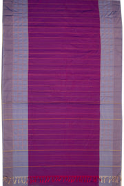 Purple Art Silk Kanjivaram Saree With Stripes Design 10076348