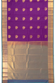 Purple Kanjivaram Vegan Silk Saree with Contrast Pallu 10073881