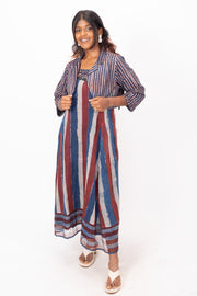 Blue Handcrafted Cotton Dress 10071227