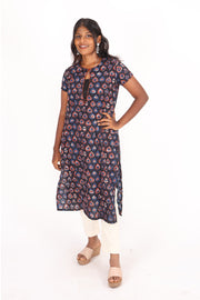 Black Jahota Printed Cotton Kurta