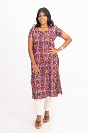 Maroon Vanaspathi Printed Cotton Kurta 10072404