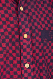 Indigo Handblock Print Pre-Washed Pure Cotton Crop Shirt 10074631