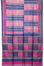 Multi Colour Printed Tussar Silk Saree 10076291