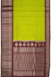 Green Gadwal Kuttu Silk Saree 10075408