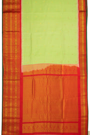 Green Gadwal Kuttu Silk Saree 10075417