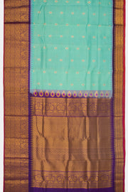 Green Gadwal Kuttu Silk Saree 10075421