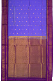 Purple Gadwal Kuttu Silk Saree 10075425