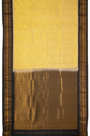 Yellow Gadwal Kuttu Silk Saree 10075426