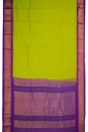 Green Gadwal Kuttu Silk Saree 10075427