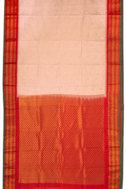 Beige Gadwal Kuttu Silk Saree 10075435