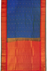 Blue Gadwal Kuttu Silk Saree 10075436