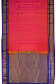 Red Gadwal Kuttu Silk Saree 10075439
