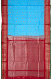 Blue Gadwal Kuttu Silk Saree 10075443