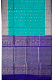 Green Gadwal Kuttu Silk Saree 10075446