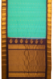 Green Gadwal Kuttu Silk Saree 10076206