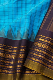 Blue Gadwal Kuttu Silk Saree 10076207
