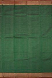 Dark Green Handloom Kanchi Silk Cotton Saree - Avishya