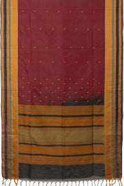 Maroon Handloom Kanchi Silk Cotton Saree 10065352