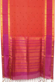 Peach Handloom Kanchi Silk Cotton Saree 10065353