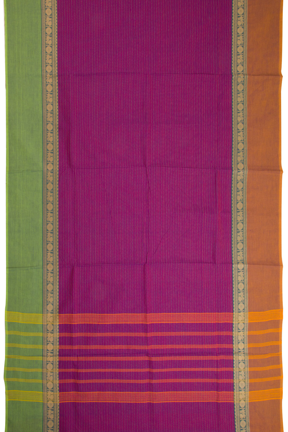 Purple Handwoven Kanchi Cotton Saree 10068721 - Avishya