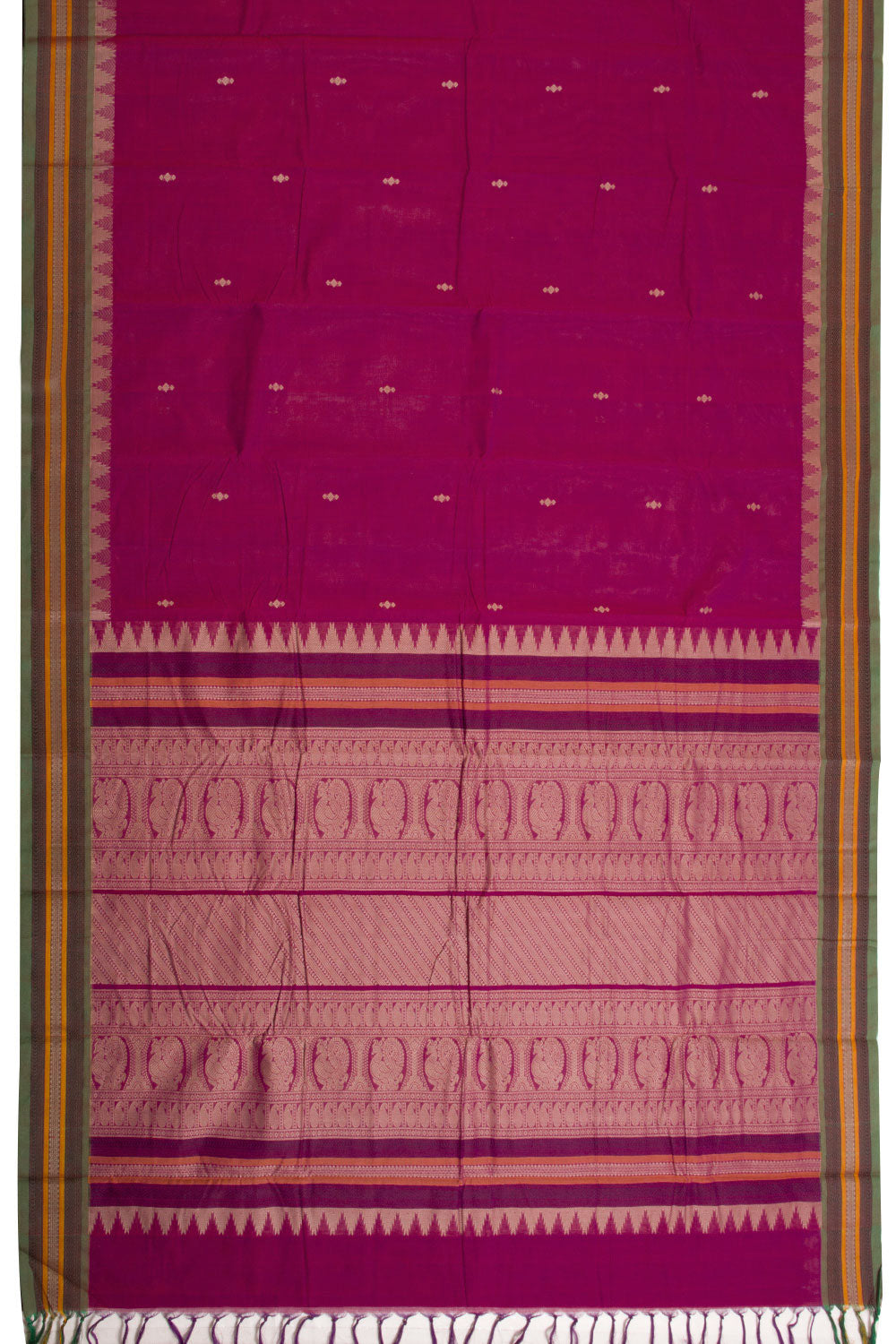 Pink Kanchi Cotton Saree 10069234 - Avishya