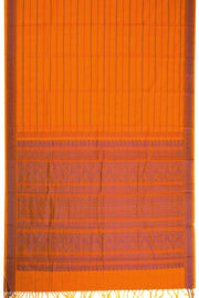 Orange Kanchi Cotton Saree 10069242 - Avishya