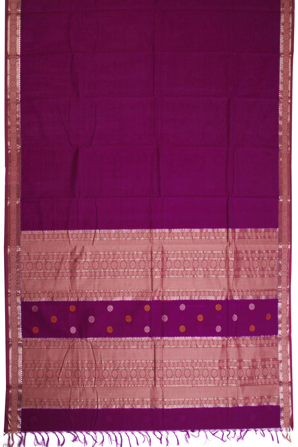 Purple Kanchi Cotton Saree 10069248 - Avishya