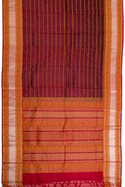 Maroon Handloom Kanchi Silk Cotton Saree 10069252 - Avishya
