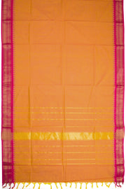 Orange Handwoven Kanchi Cotton Saree 10069278
