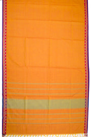 Orange Handwoven Kanchi Cotton Saree 10069306 - Avishya