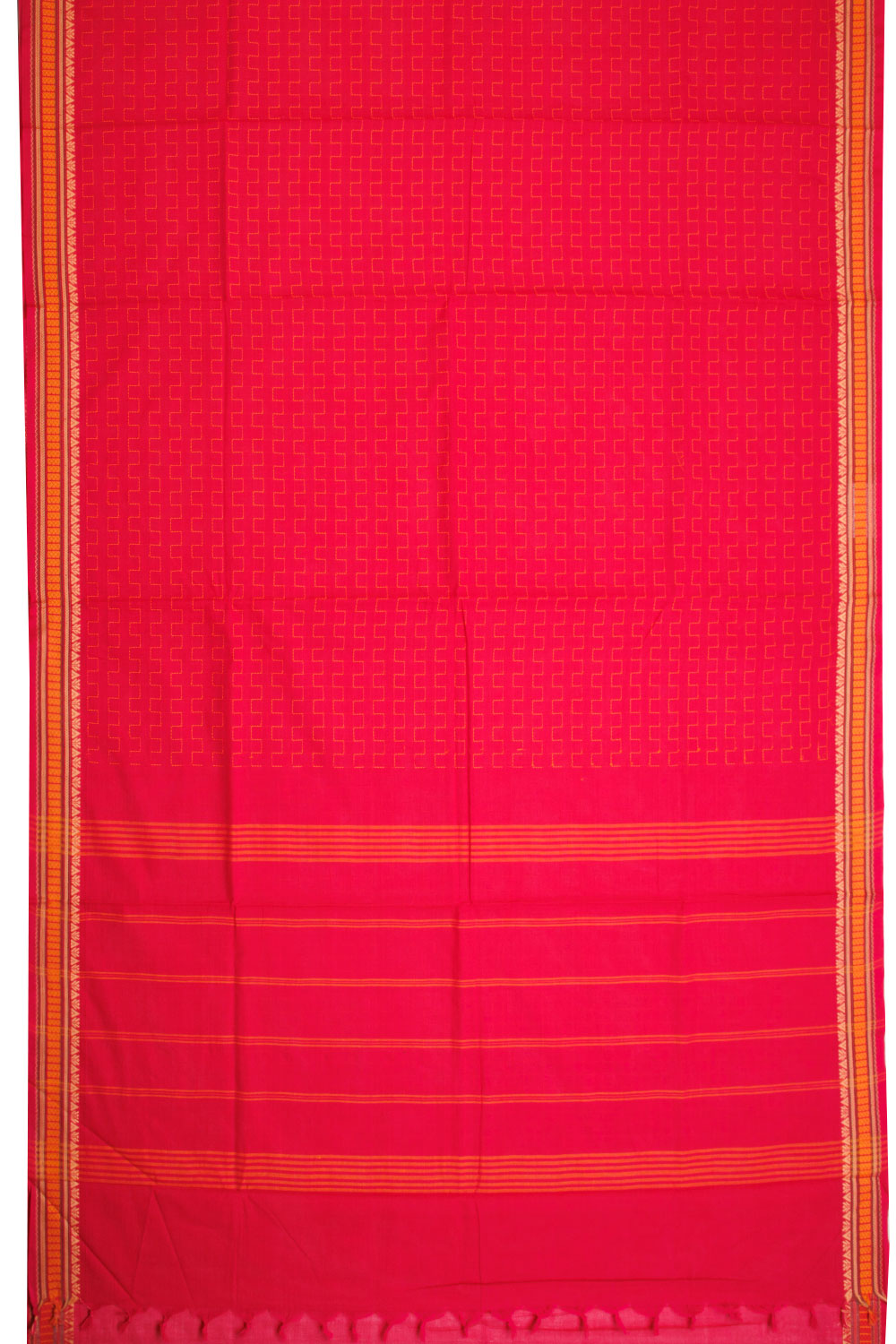 Magenta Handwoven Kanchi Cotton Saree 10069323 - Avishya