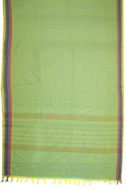 Dual Tone Green Handwoven Kanchi Cotton Saree 10069324 - Avishya