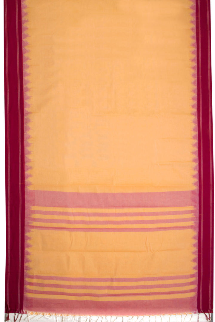 Topaz Orange Handloom Kanchi Cotton Saree 10069390 - Avishya