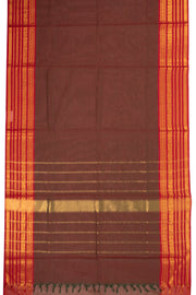 Brown Handloom Kanchi Cotton Saree