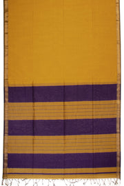 Yellow Maheshwari Silk Cotton Saree 10075233