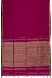 Magenta Maheshwari Silk Cotton Saree 10075234