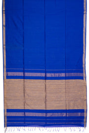 Blue Maheshwari Silk Cotton Saree 10075236
