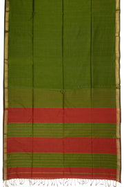 Green Maheshwari Silk Cotton Saree 10075239