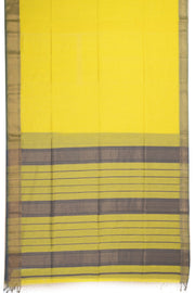 Yellow Maheshwari Silk Cotton Saree 10075243