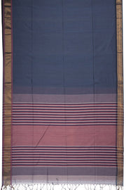 Grey Maheshwari Silk Cotton Saree 10075244