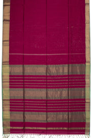 Magenta Maheshwari Silk Cotton Saree 10075251