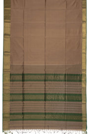 Brown Maheshwari Silk Cotton Saree 10075254
